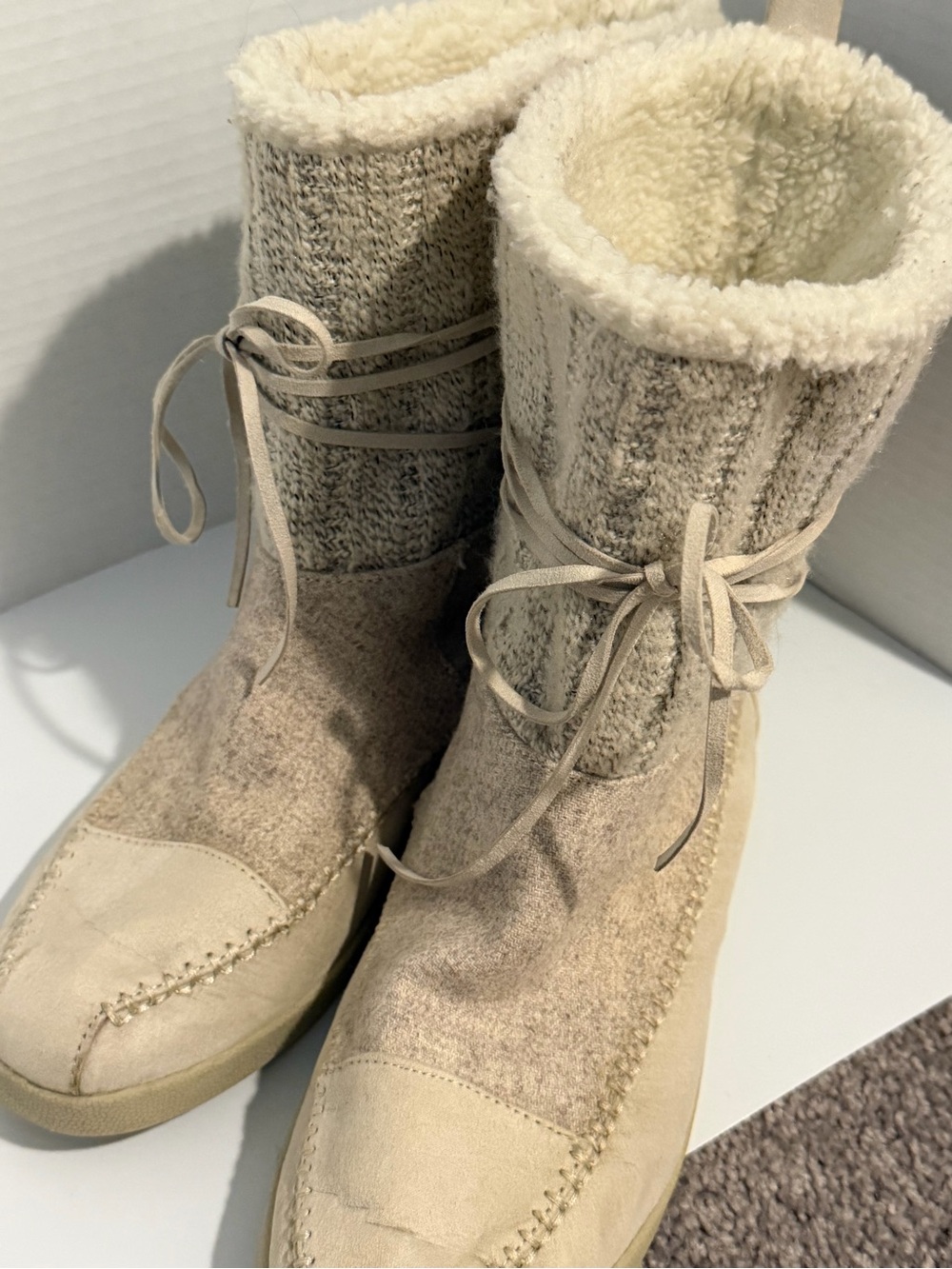 Madden Girl "Jackmen" • Mid-Calf Boot • Size 9M, Beige